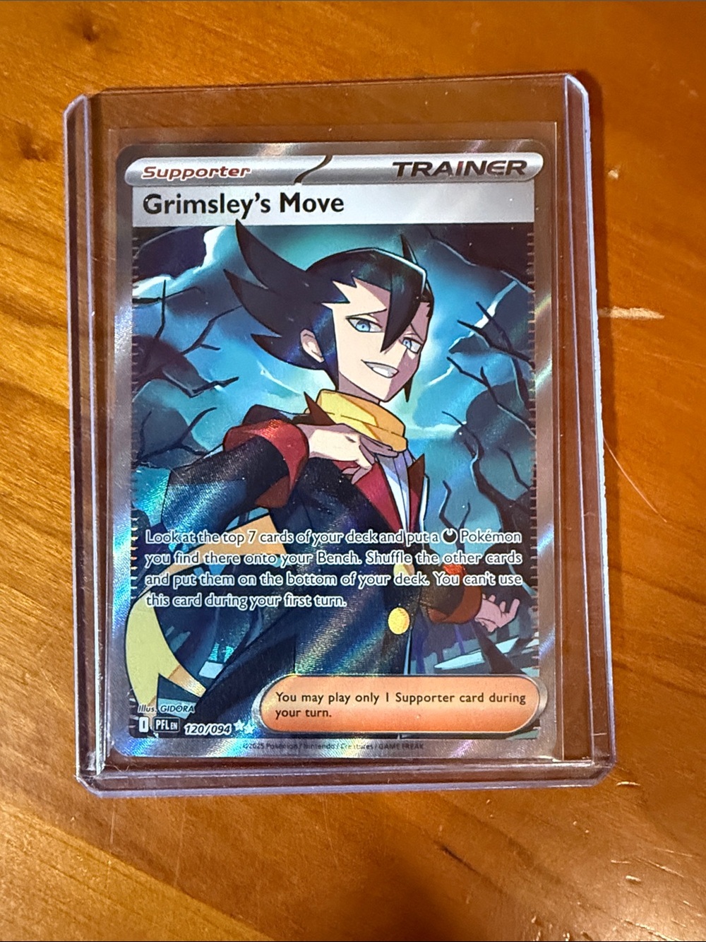 Pokemon Grimsley's Move Trainer Card - Blue, Black, Yellow